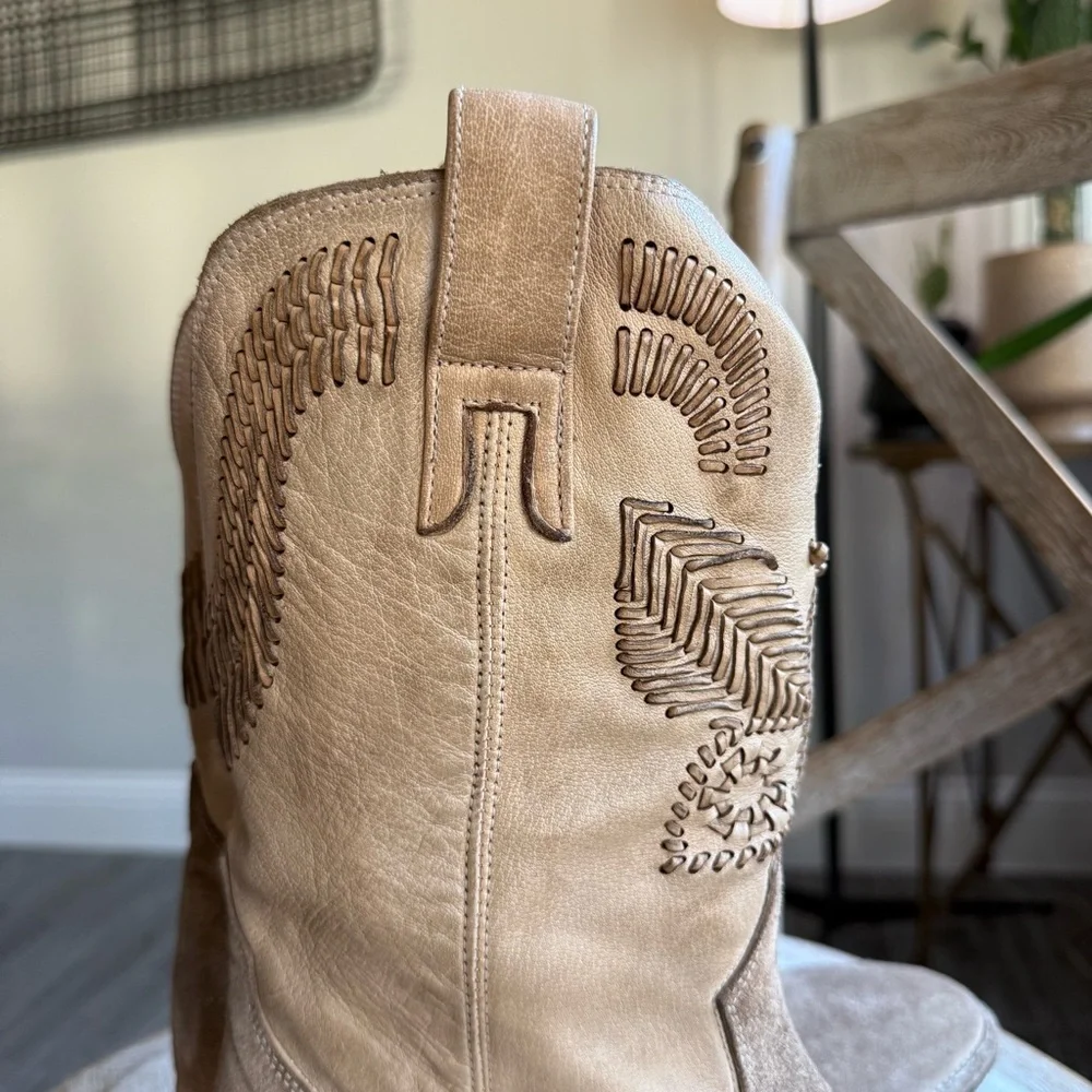 Free People Marco Delli Boho Butterfly Western Boots - Picture 12 of 16